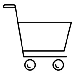 shopping cart icon in supermarket for shopping