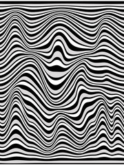 Warped black lines.Wavy lines made for your project.