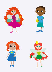 Beautiful vector illustration with the image of children.