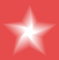 White Star Ornament Vector Format Illustrator. in Red Background. Nice Blend Decoration. Graphic Resources. 