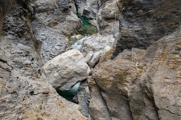Incredible Viamala canyon in Grison in Switzerland