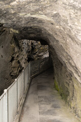 Obraz premium Walkway through the rocks at the Viamala canyon in Grison in Switzerland