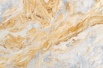 Colour foam with bubbles in the water. Marble texture effect