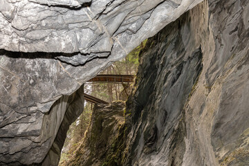 Incredible Viamala canyon in Grison in Switzerland