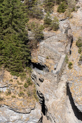 Incredible Viamala canyon in Grison in Switzerland