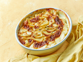 freshly baked potato gratin