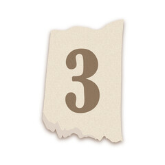 Vintage Magazine Number 3 Cutout isolated