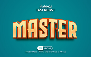 3D text effect master style. Editable text effect.