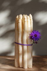 Bunche of white asparagus, organic food