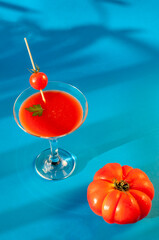 tomato juice in glass
