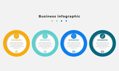 Steps Timeline Infographics Design Template