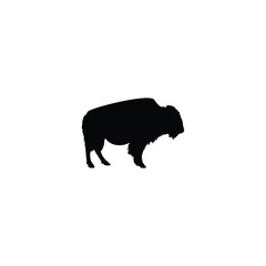 silhouette of buffalo
