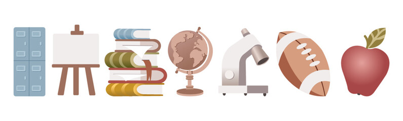 set back to school tools education equipment study