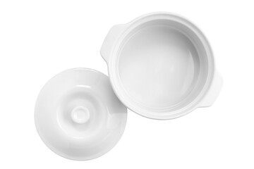 White pot ceramic on white