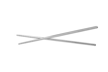 Stainless Steel Chopsticks isolated on white