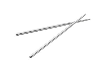 Stainless Steel Chopsticks isolated on white