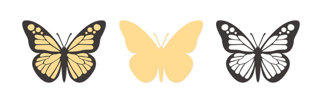 Monarch butterfly Yellow butterfly silhouette Moth 