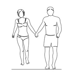 couple in love on the beach