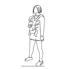 girl with a baby in her arms