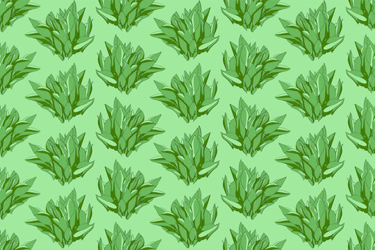 Foliage pattern of leaf plant for textile design. Floral art for wallpaper or fabric fashion. © SolaruS