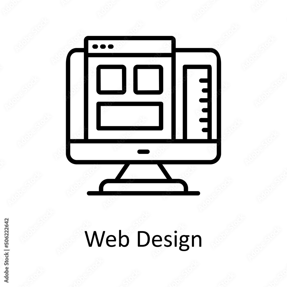 Poster web design vector outline icon design illustration. graphic design symbol on white background eps 10