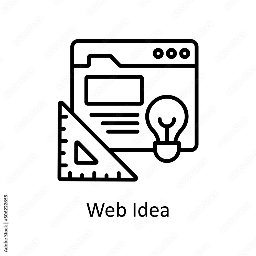 Poster web idea vector outline icon design illustration. graphic design symbol on white background eps 10 f