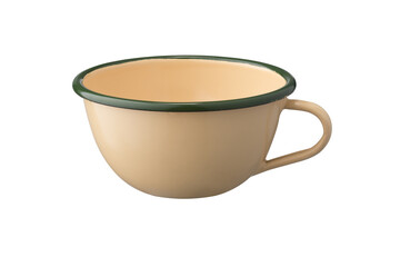 Vintage Zinc Coffee Cup Set isolated on white