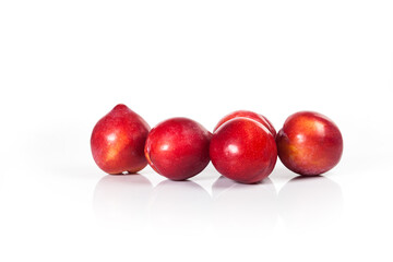 fresh nectarines isolated on a white background