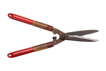 Grass scissors isolated on white