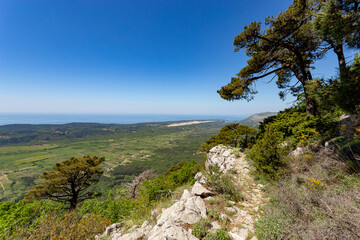 Fototapeta na wymiar Mountain valleys on the Adriatic coast
