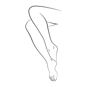 Vector illustration of woman legs