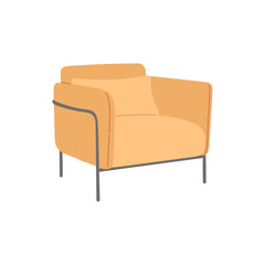 Chair in scandinavian style flat design vector