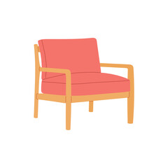 Chair in scandinavian style flat design vector