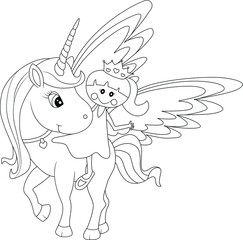 unicorn coloring book page 