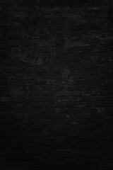 Black brick wall backgrounds, brick room, interior texture, wall background.
