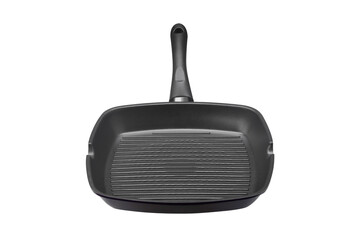 empty cooking pan on white