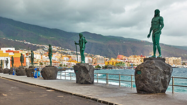 Statues of the Guanches in Candelaria