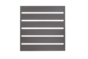 One peace gray Simple fence made of metal. Stainless steel fence parts. Industrial design of galvanized material.