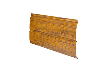 Brown wooden fence isolated on white background with parallel plank old. Object with clipping path