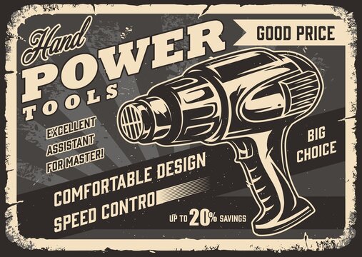 Advertising monochrome poster with building dryer