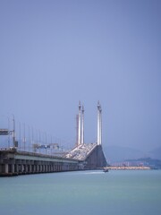 Potrait of a Penang bridge on a sunny day