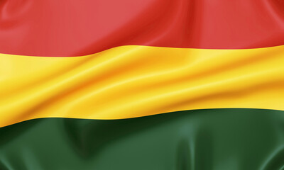 Flag of Bolivia, 3d rendering.