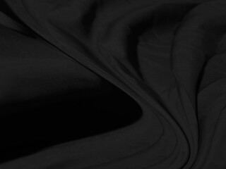 Fototapeta premium Clean fashion woven beautiful soft fabric abstract smooth curve shape decorative textile white background