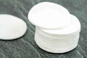Wattepads aus reiner Baumwolle Nahaufnahme