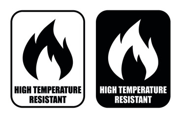 Information sign high temperature resistant. Black information sign, vector illustration. Set of vector sign. 