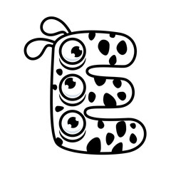 Monster Alphabet Coloring Book. Latin letters with faces. English alphabet coloring pages for kids with funny and sad monsters. Funny alphabet cartoon characters vector font. Vector illustration