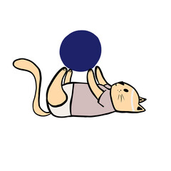 sports cat, cat with a ball.