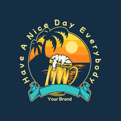 Beer Summer Vibes Illustration