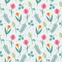 seamless floral pattern vector design