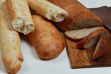 set of different types of bread